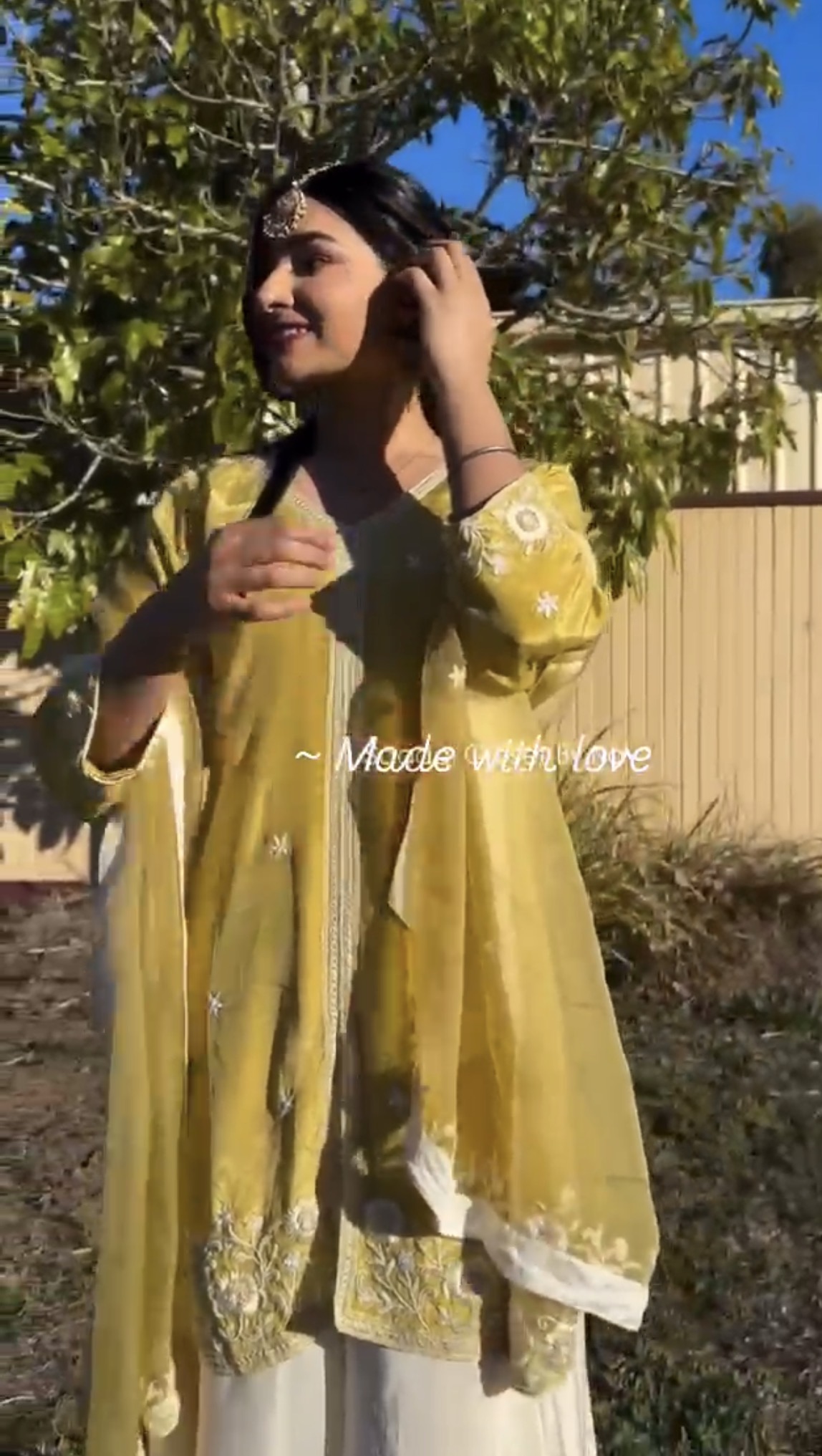 Green Gold Hand Embroidered Suit