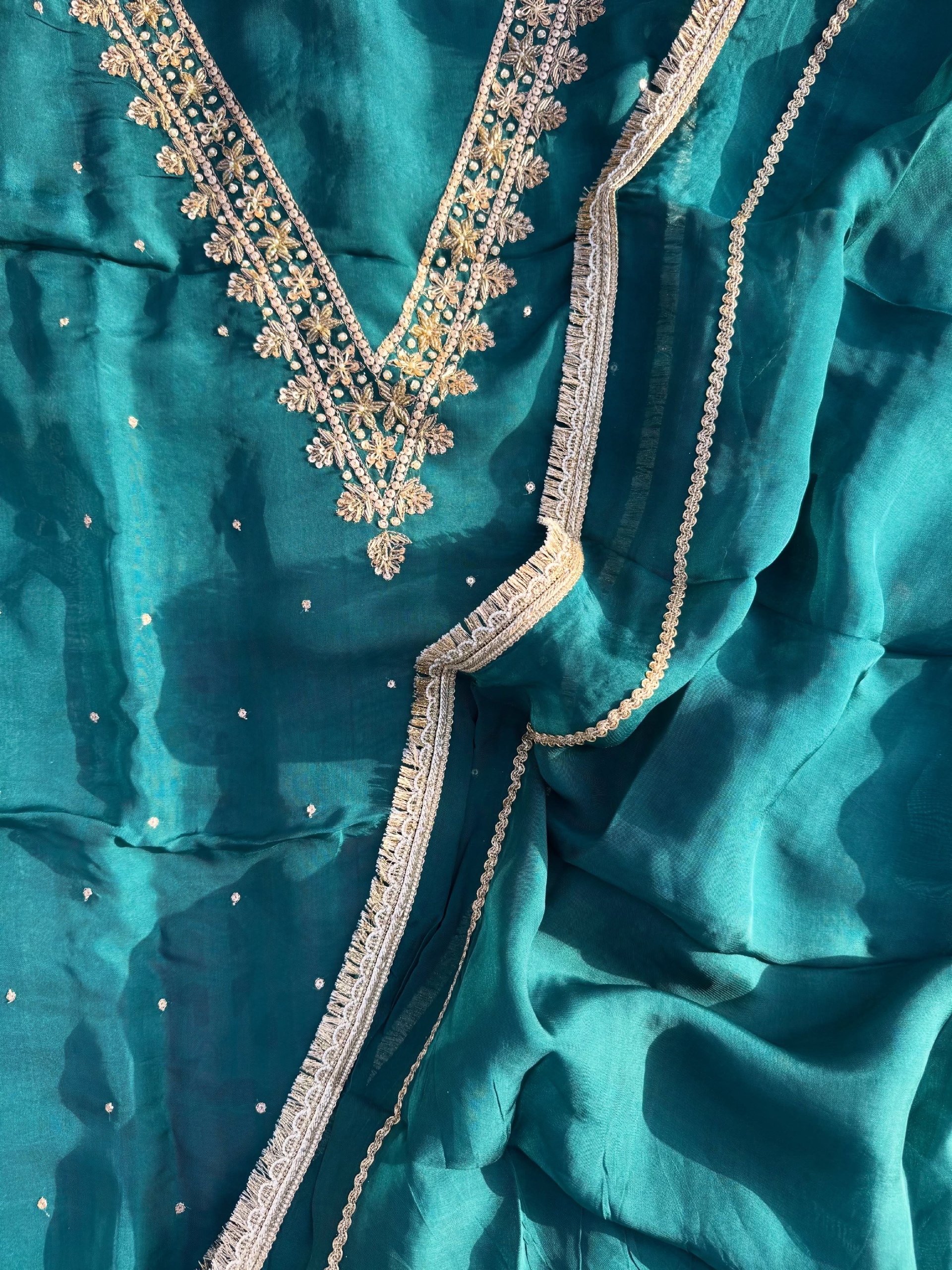 Teal green premium suit