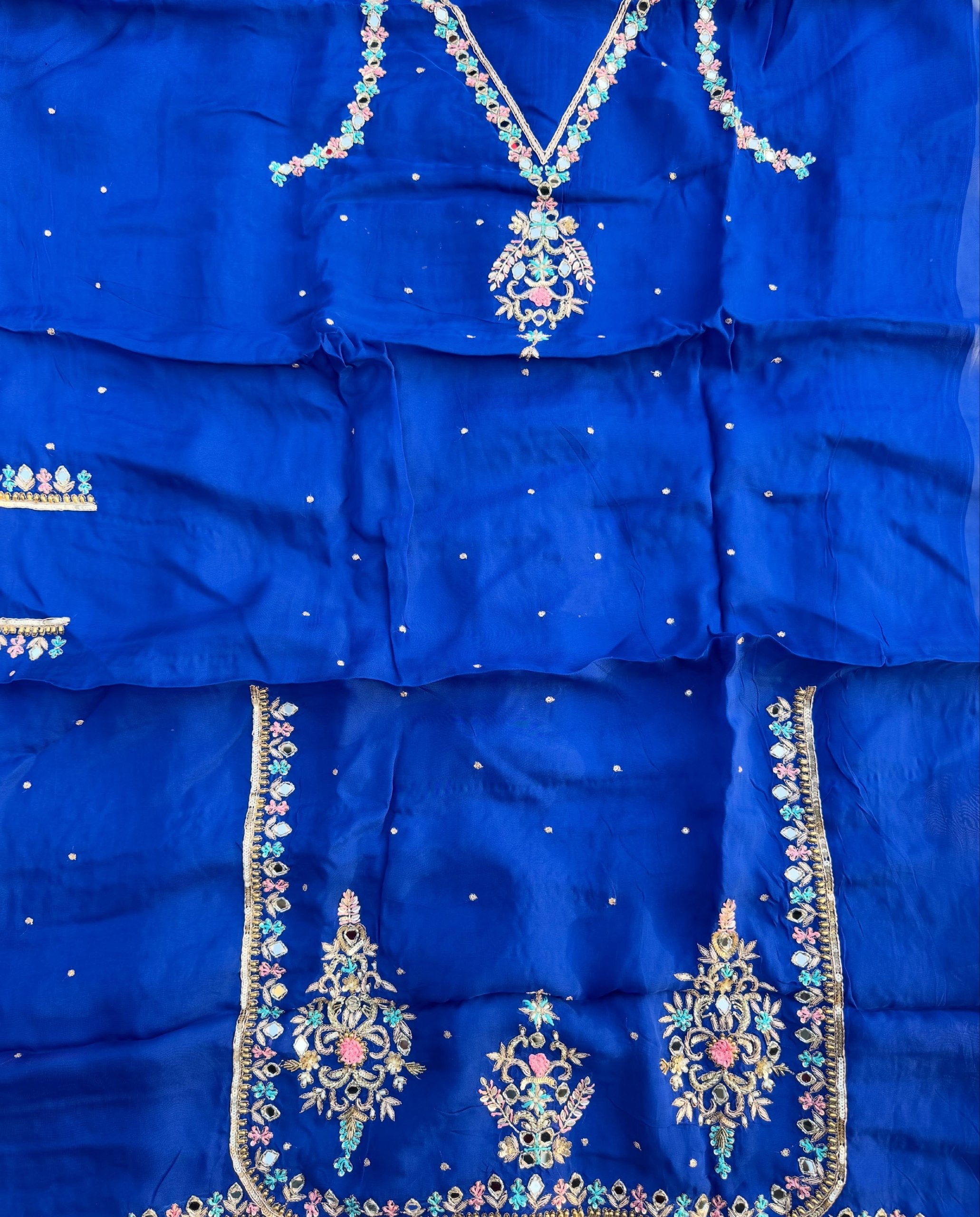 Royal blue viral suit 