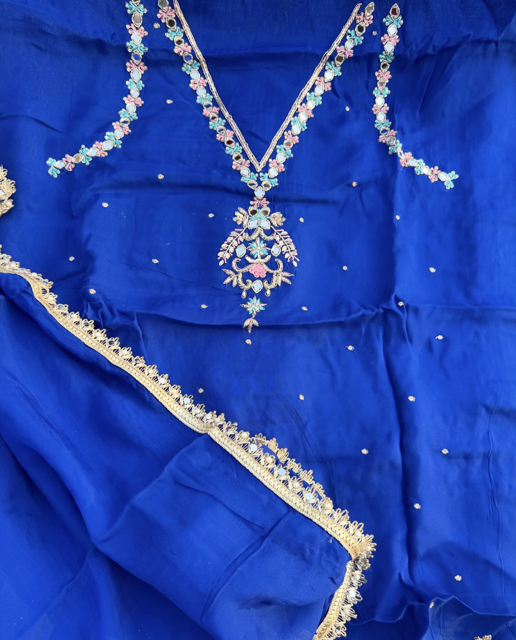 Royal blue viral suit 