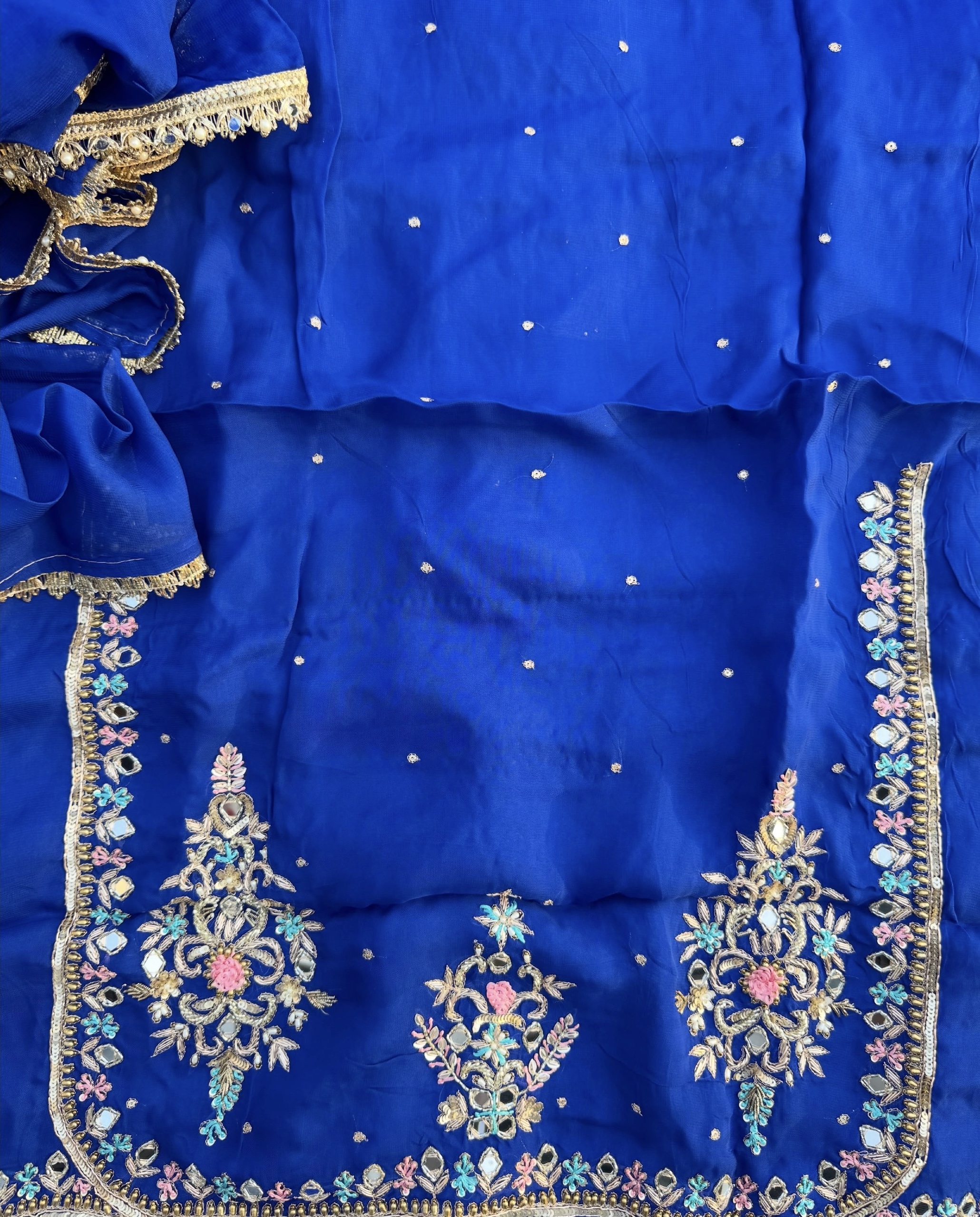 Royal blue viral suit 
