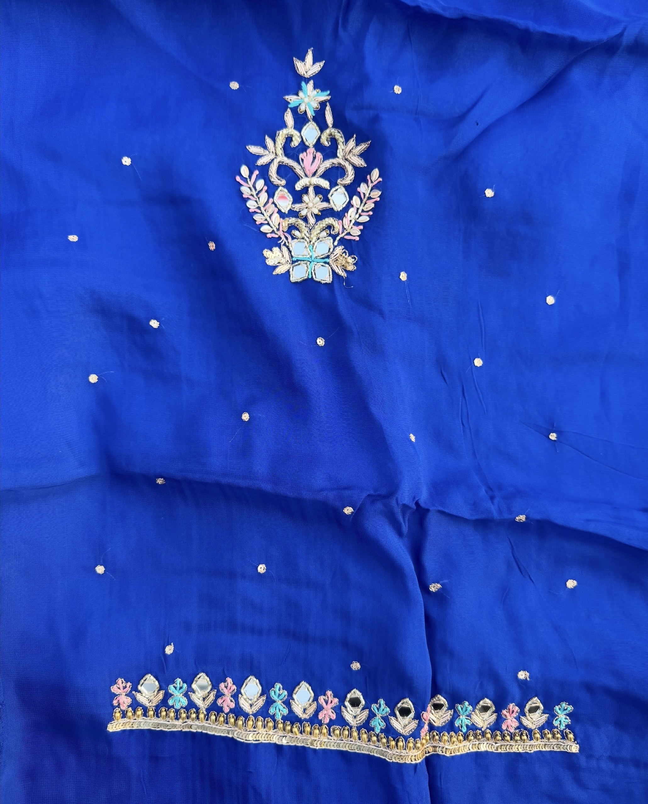 Royal blue viral suit 