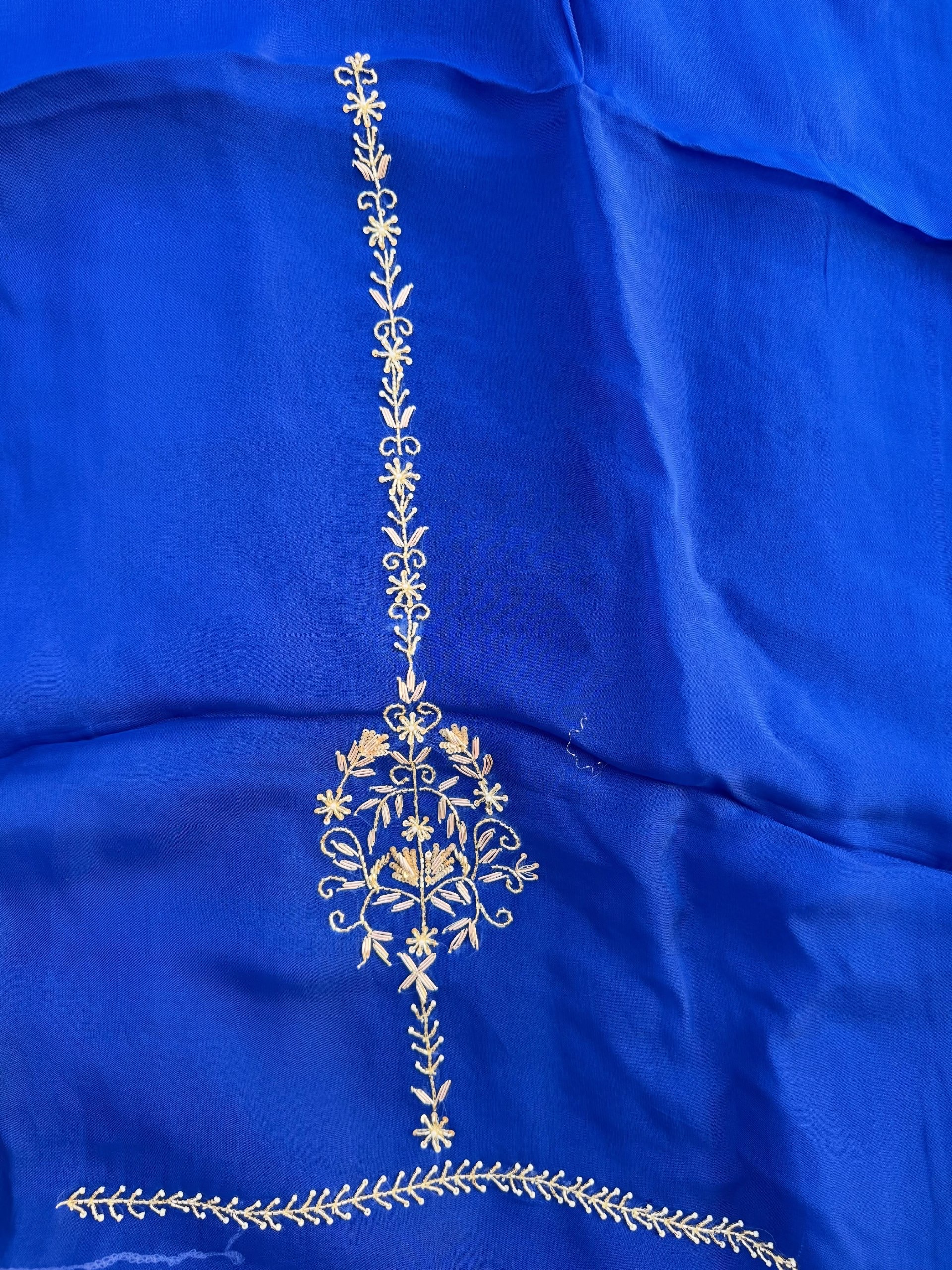 Royal blue hand embroidery suit