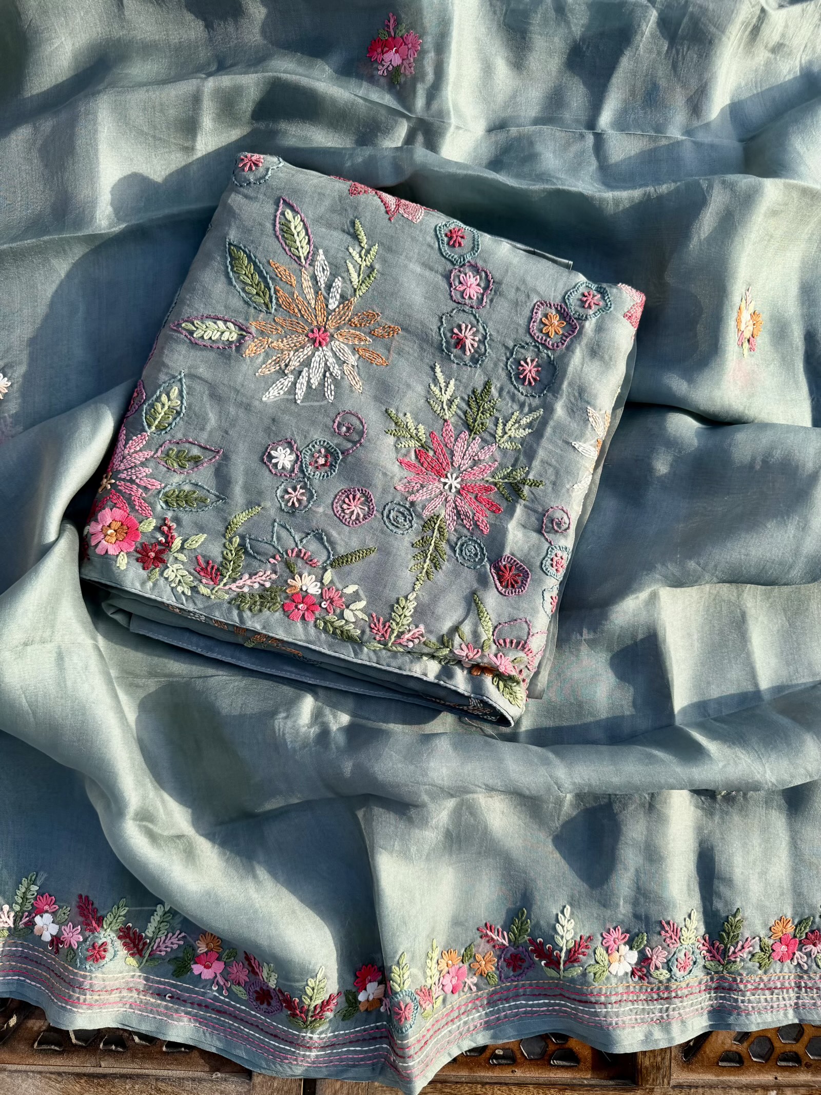 Kantha embroidery premium suit set