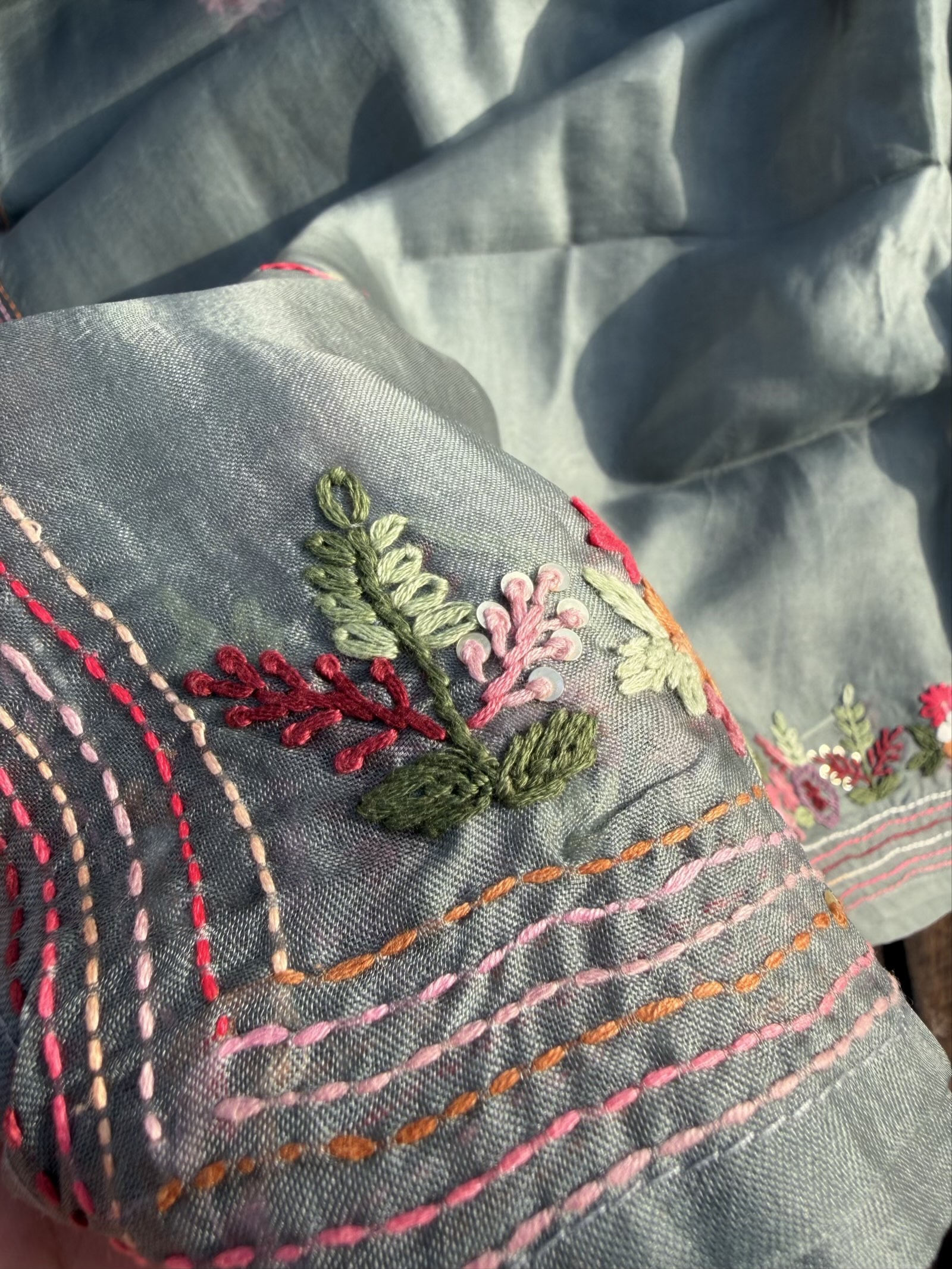 Kantha embroidery premium suit set