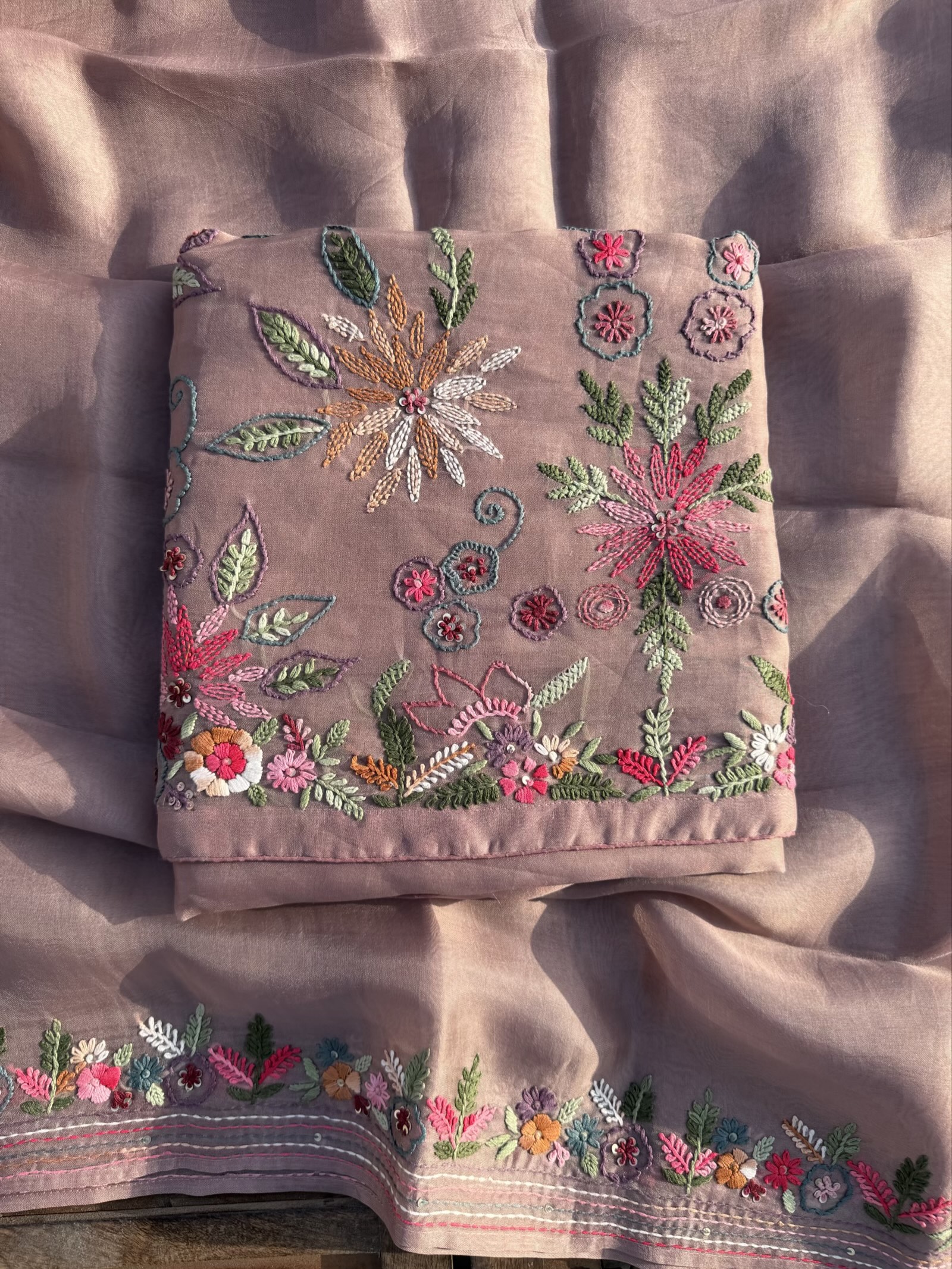 Kantha embroidery premium suit set