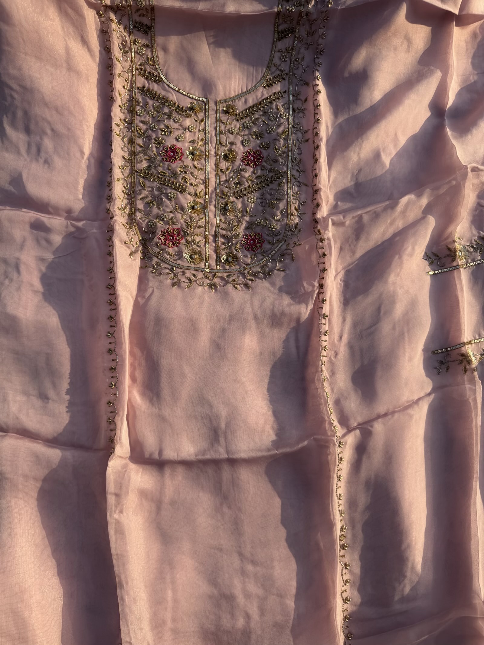 Baby Pink -Rani contrast