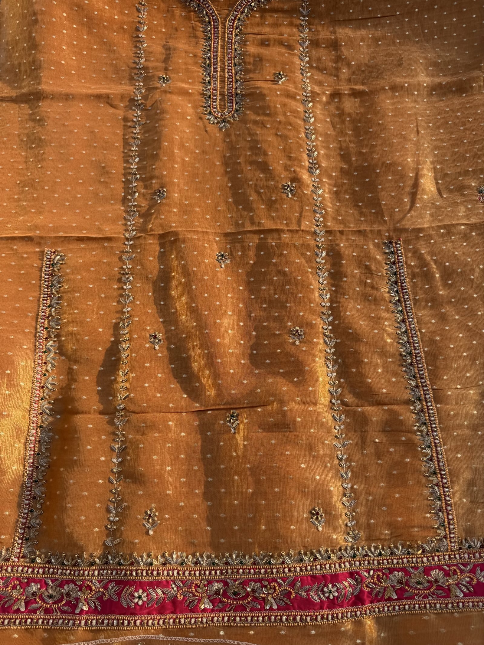 Orange-Rani suit set