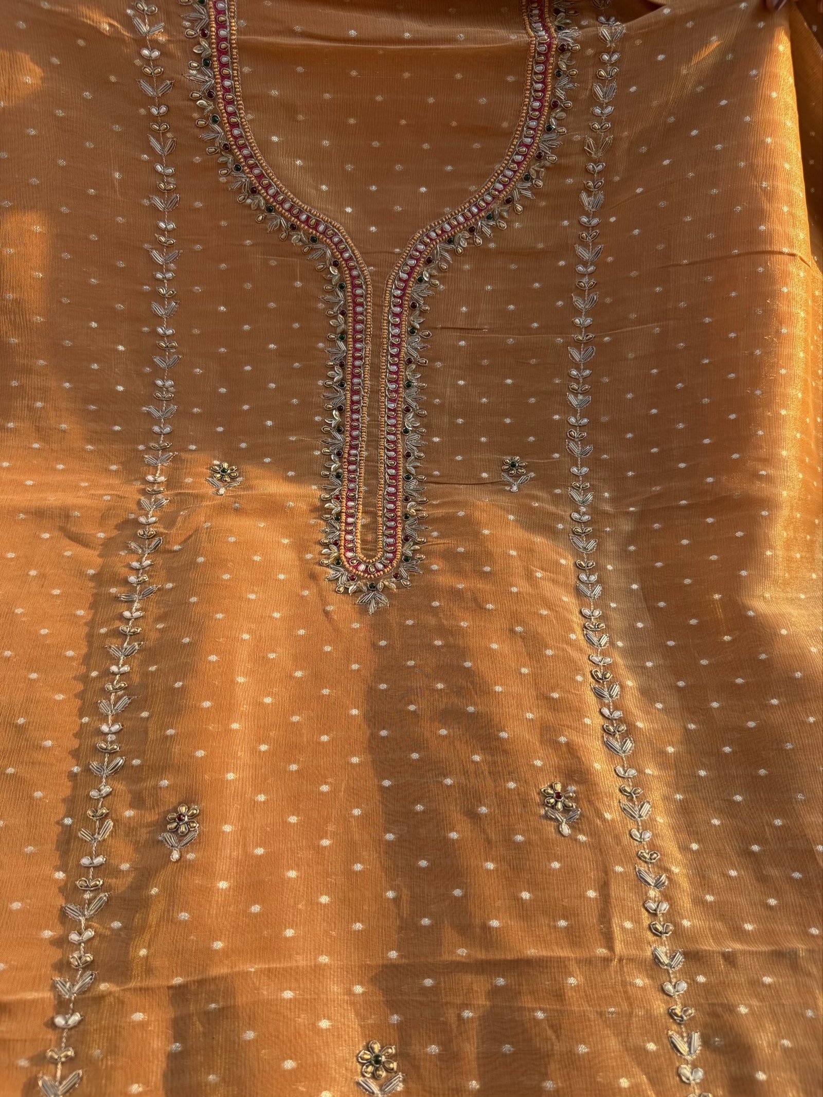 Orange-Rani suit set