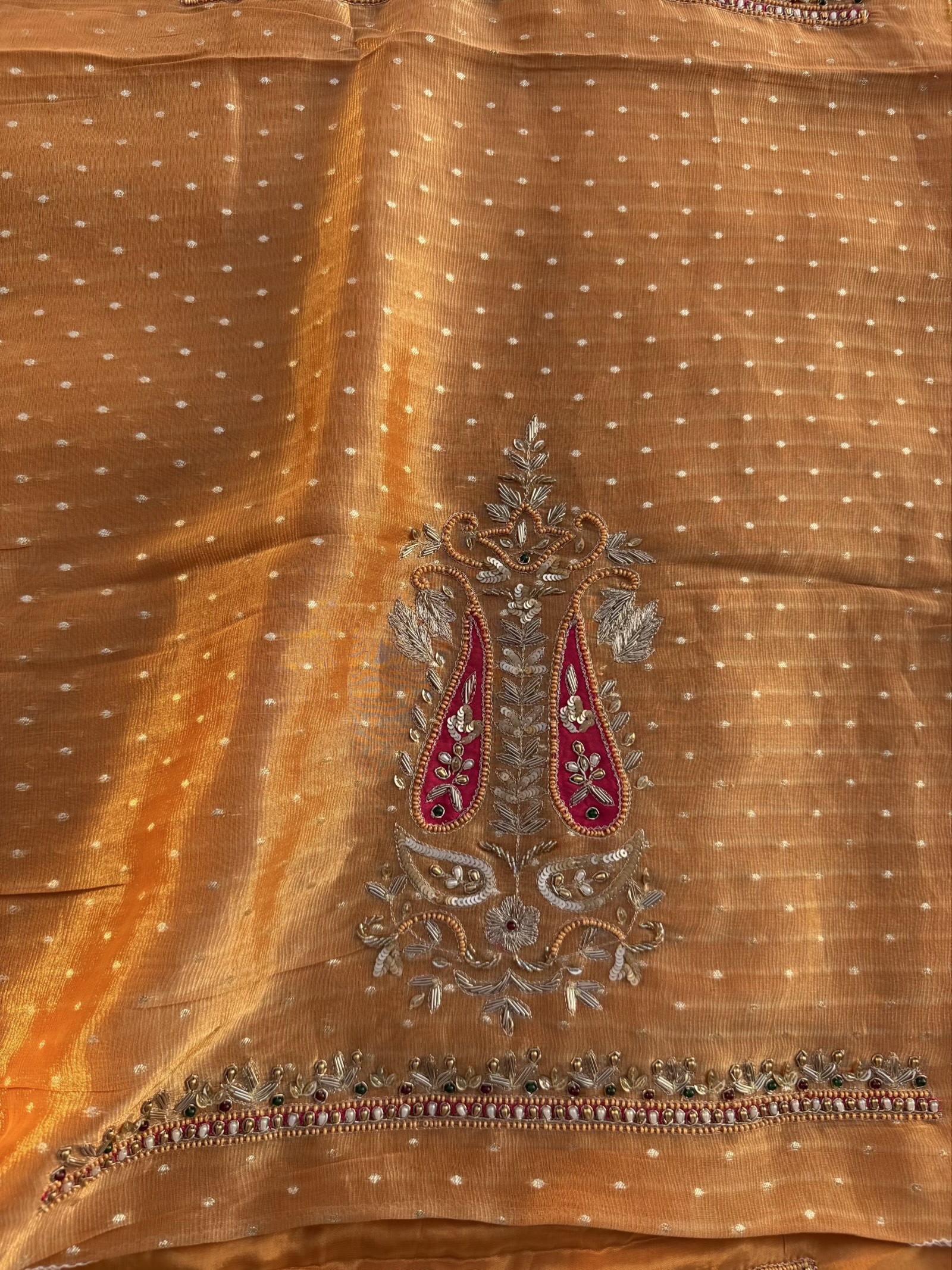 Orange-Rani suit set